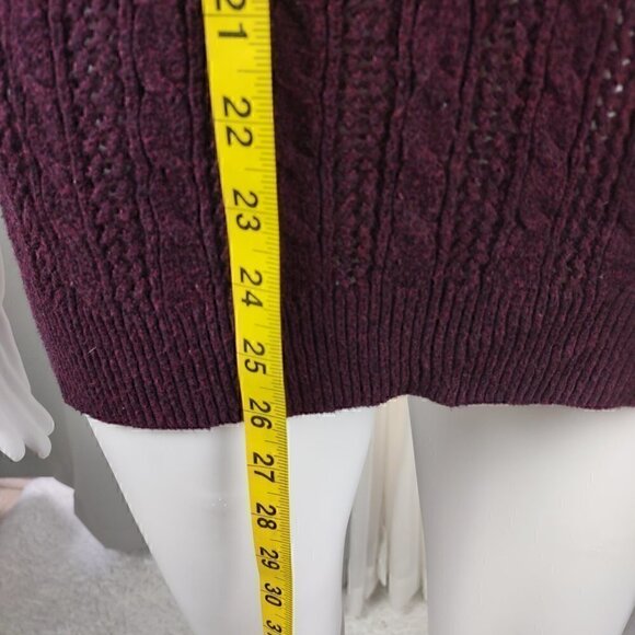 American Eagle Dark Purple Cotton Blend Knit Pullover Sweater Size SP - Picture 6 of 10